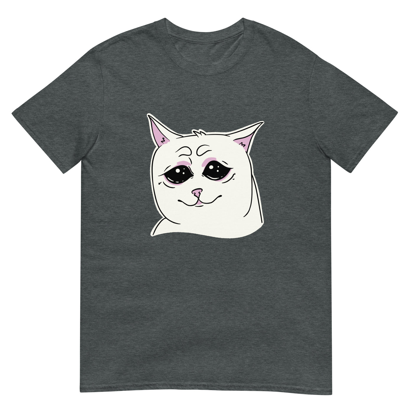 Weinende Katze mit traurigem Gesicht - Herren T-Shirt Other_Niches xxx yyy zzz Dark Heather