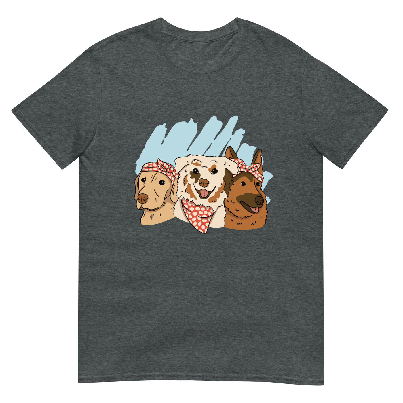 Hunde mit Bandanas - Herren T-Shirt Other_Niches xxx yyy zzz Dark Heather