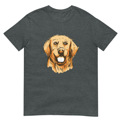 Glücklich aussehender Golden Retriever - Hundeporträt - Herren T-Shirt Other_Niches xxx yyy zzz Dark Heather