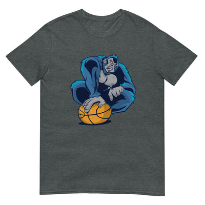 Gorilla mit Basketball - Dominant & Aggressiv - Herren T-Shirt Other_Niches xxx yyy zzz Dark Heather