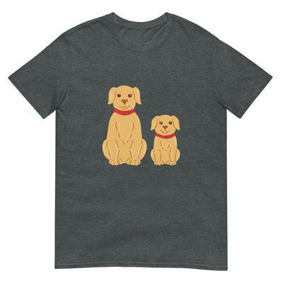 Labrador Hund und Mops sitzen - Herren T-Shirt Other_Niches xxx yyy zzz Dark Heather