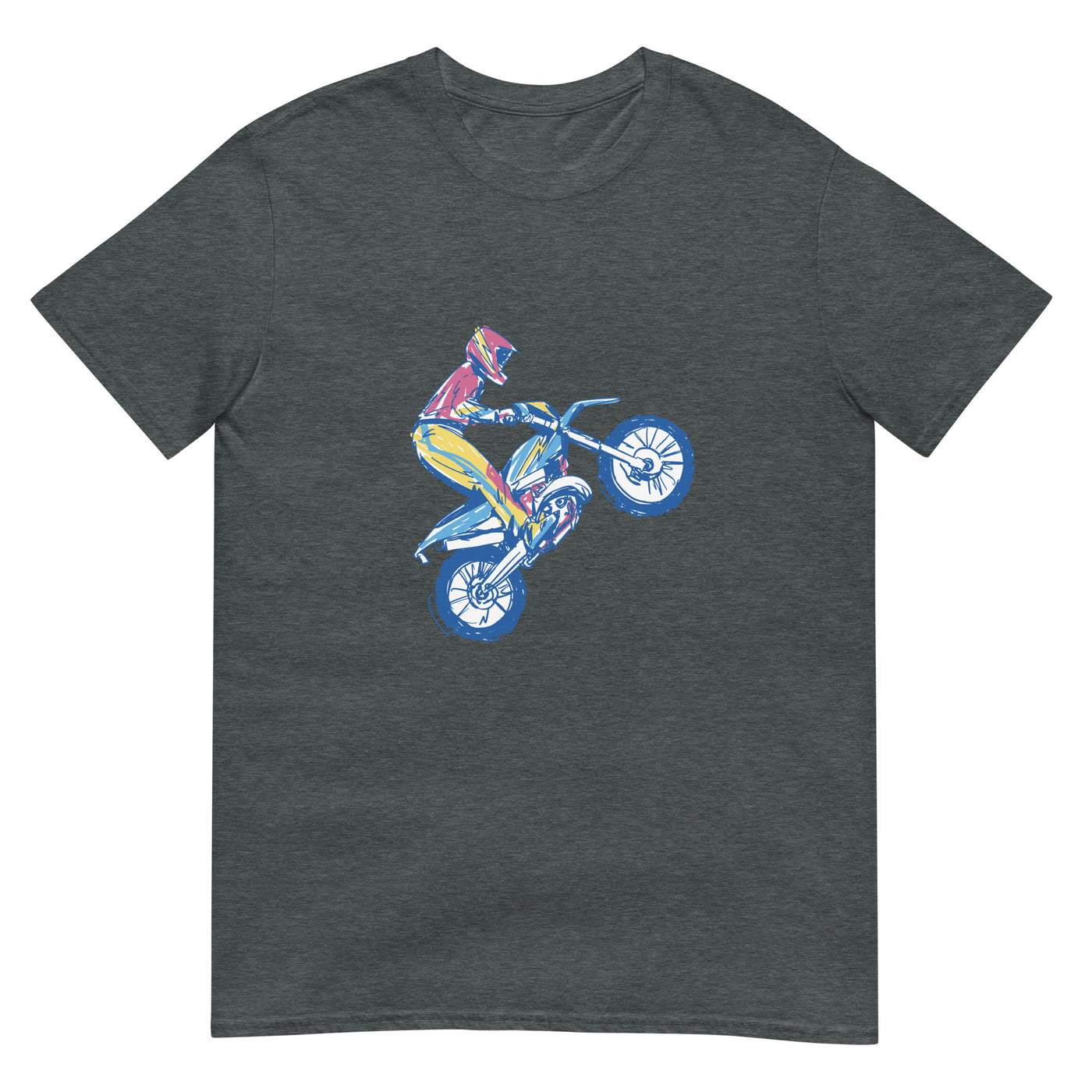 Motocross-Bike beim Wheelie - Herren T-Shirt Other_Niches xxx yyy zzz Dark Heather