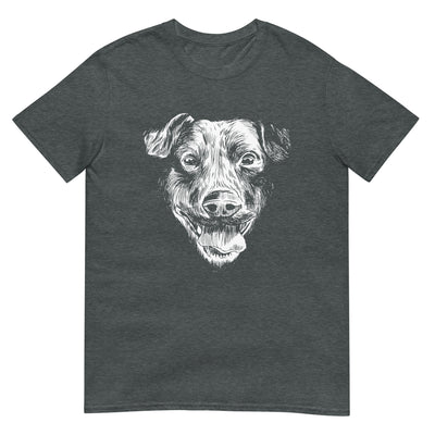 Porträt eines Hundegesichts - Herren T-Shirt Other_Niches xxx yyy zzz Dark Heather