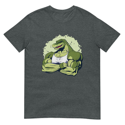 Starker Alligator-Krokodil zeigt seine Muskeln - Herren T-Shirt Other_Niches xxx yyy zzz Dark Heather