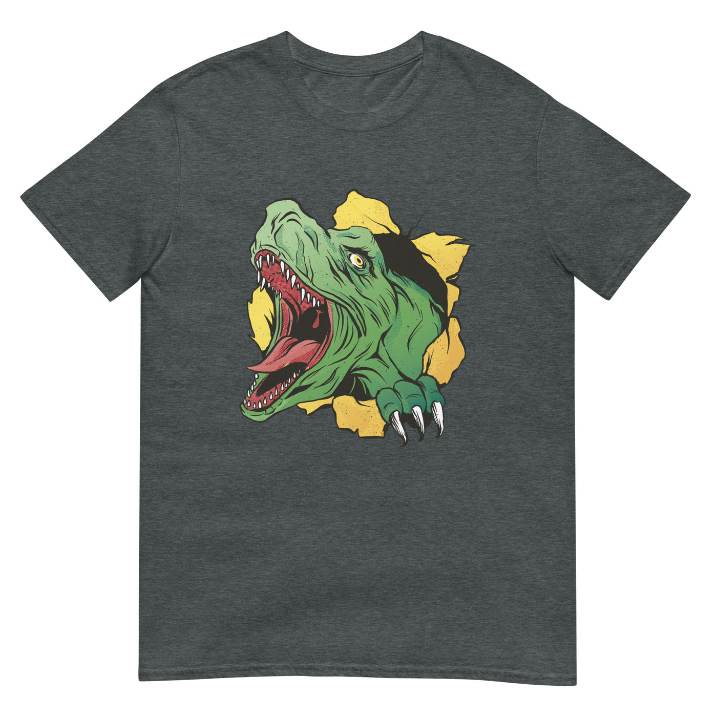 T-Rex Dinosaurier bricht aggressiv aus - Herren T-Shirt Other_Niches xxx yyy zzz Dark Heather