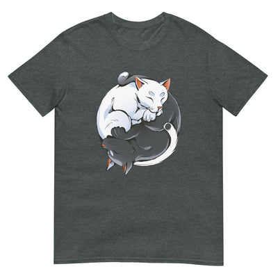 Yin und Yang Katzen - Schwarz und Weiß - Zen - Herren T-Shirt Other_Niches xxx yyy zzz Dark Heather