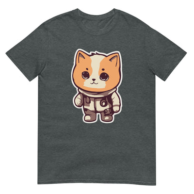 Abenteuerlustige Katze als Astronaut - Herren T-Shirt Other_Niches xxx yyy zzz Dark Heather