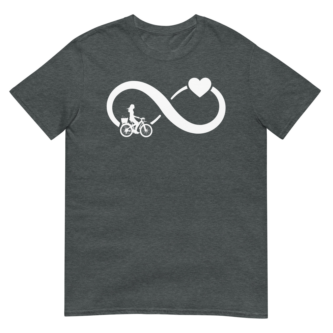 Infinity Heart and Cycling 2 - T-Shirt (Unisex) fahrrad xxx yyy zzz Dark Heather