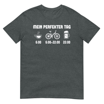 Mein Perfekter Tag - T-Shirt (Unisex) fahrrad xxx yyy zzz Dark Heather