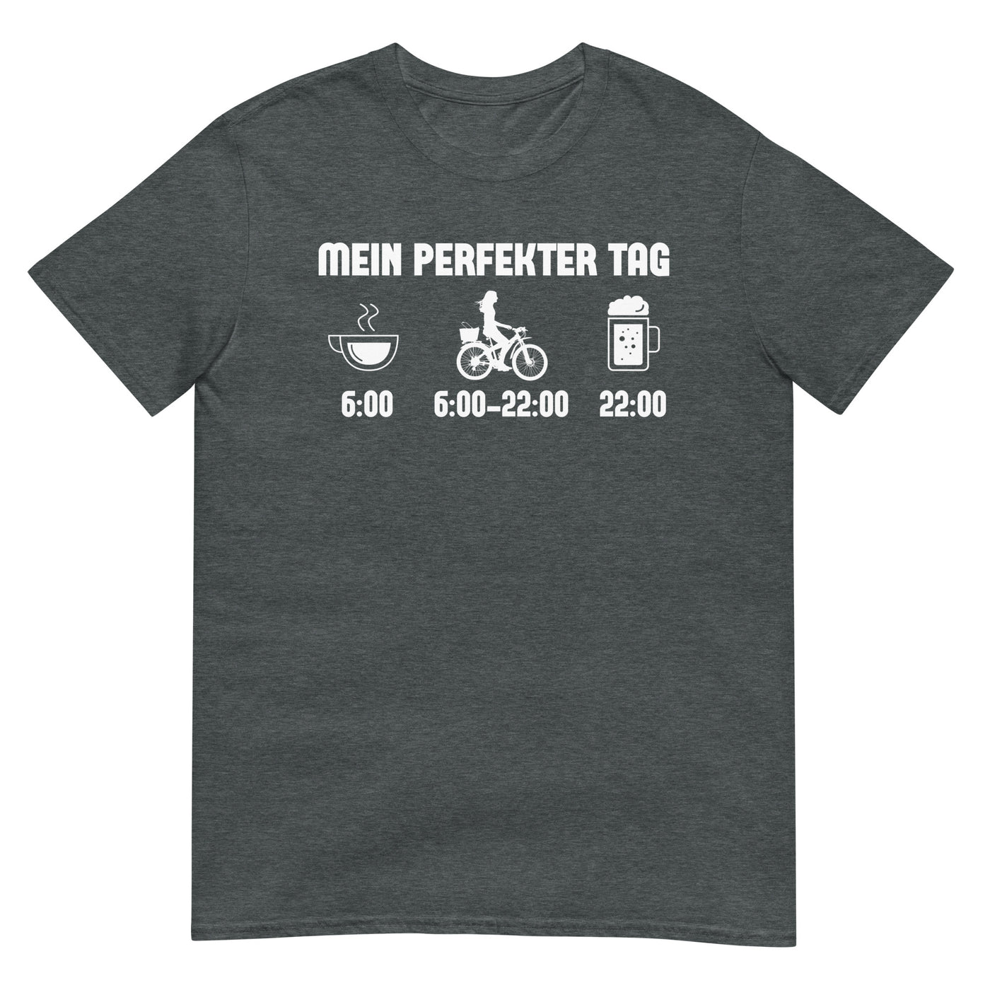 Mein Perfekter Tag 2 - T-Shirt (Unisex) fahrrad xxx yyy zzz Dark Heather