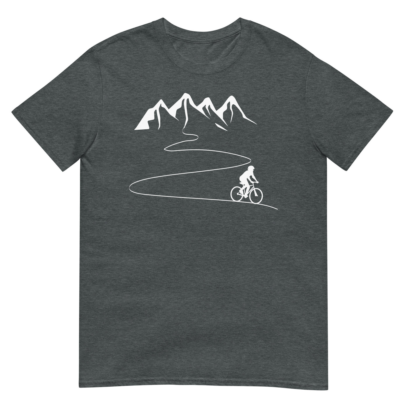 Berge - Kurve Linie - Radfahren - T-Shirt (Unisex) fahrrad xxx yyy zzz Dark Heather
