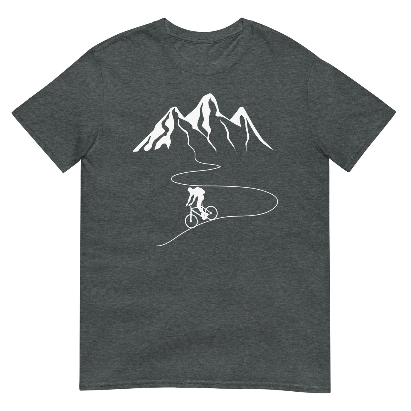 Berge - Kurve Linie - Radfahren - T-Shirt (Unisex) fahrrad xxx yyy zzz Dark Heather