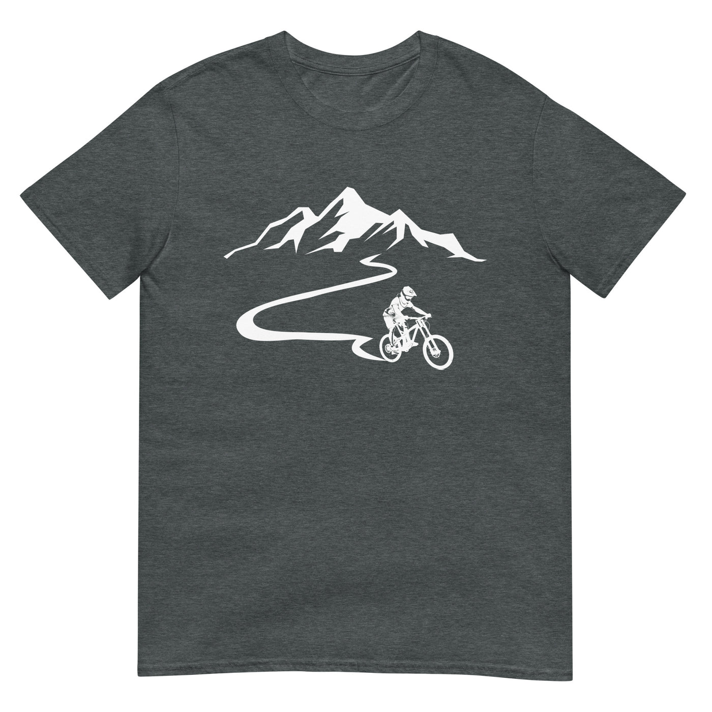 Berge - Mountainbike - (M) (13) - T-Shirt (Unisex) xxx yyy zzz Dark Heather