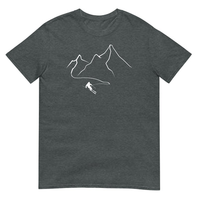 Berge - Skifahren - (32) - T-Shirt (Unisex) klettern ski xxx yyy zzz Dark Heather