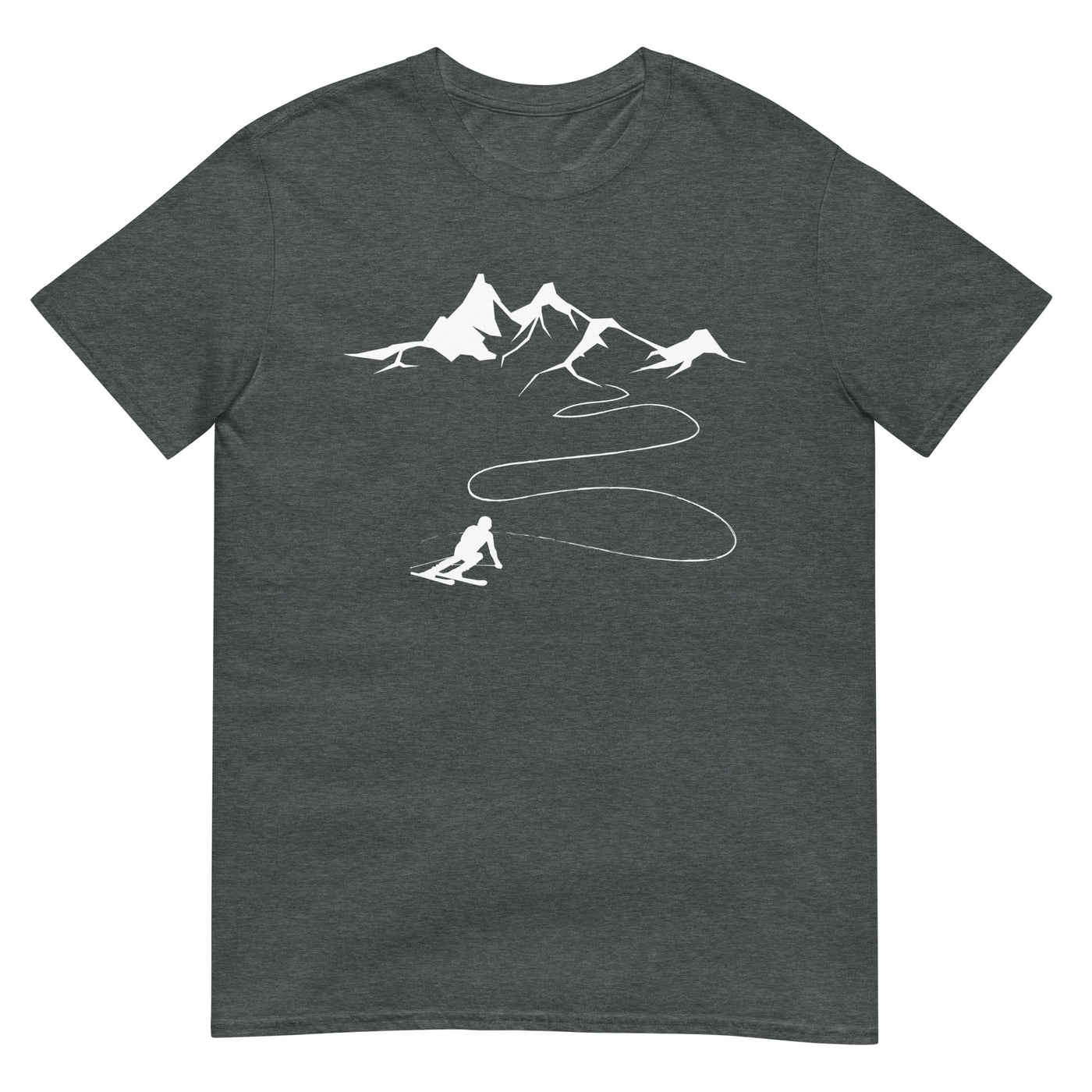 Berge - Skifahren - T-Shirt (Unisex) klettern ski xxx yyy zzz Dark Heather