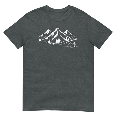 Berge 1 und Camping - T-Shirt (Unisex) camping xxx yyy zzz Dark Heather