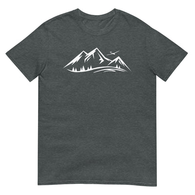 Berge und Segelflugzeug - T-Shirt (Unisex) berge xxx yyy zzz Dark Heather