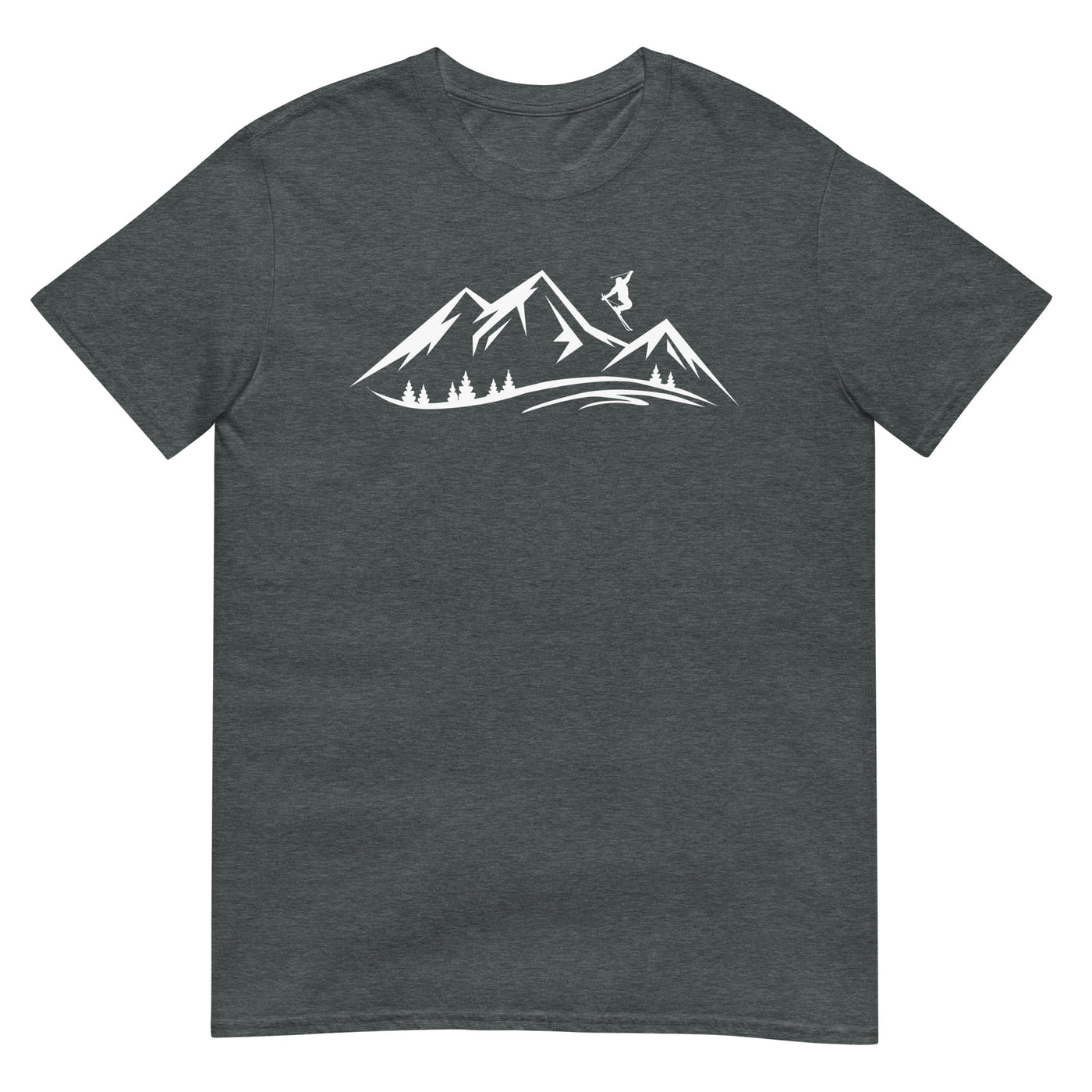 Berge und Skifahren - T-Shirt (Unisex) klettern ski xxx yyy zzz Dark Heather