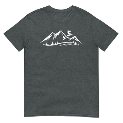 Berge und Snowboarding - T-Shirt (Unisex) snowboarden xxx yyy zzz Dark Heather