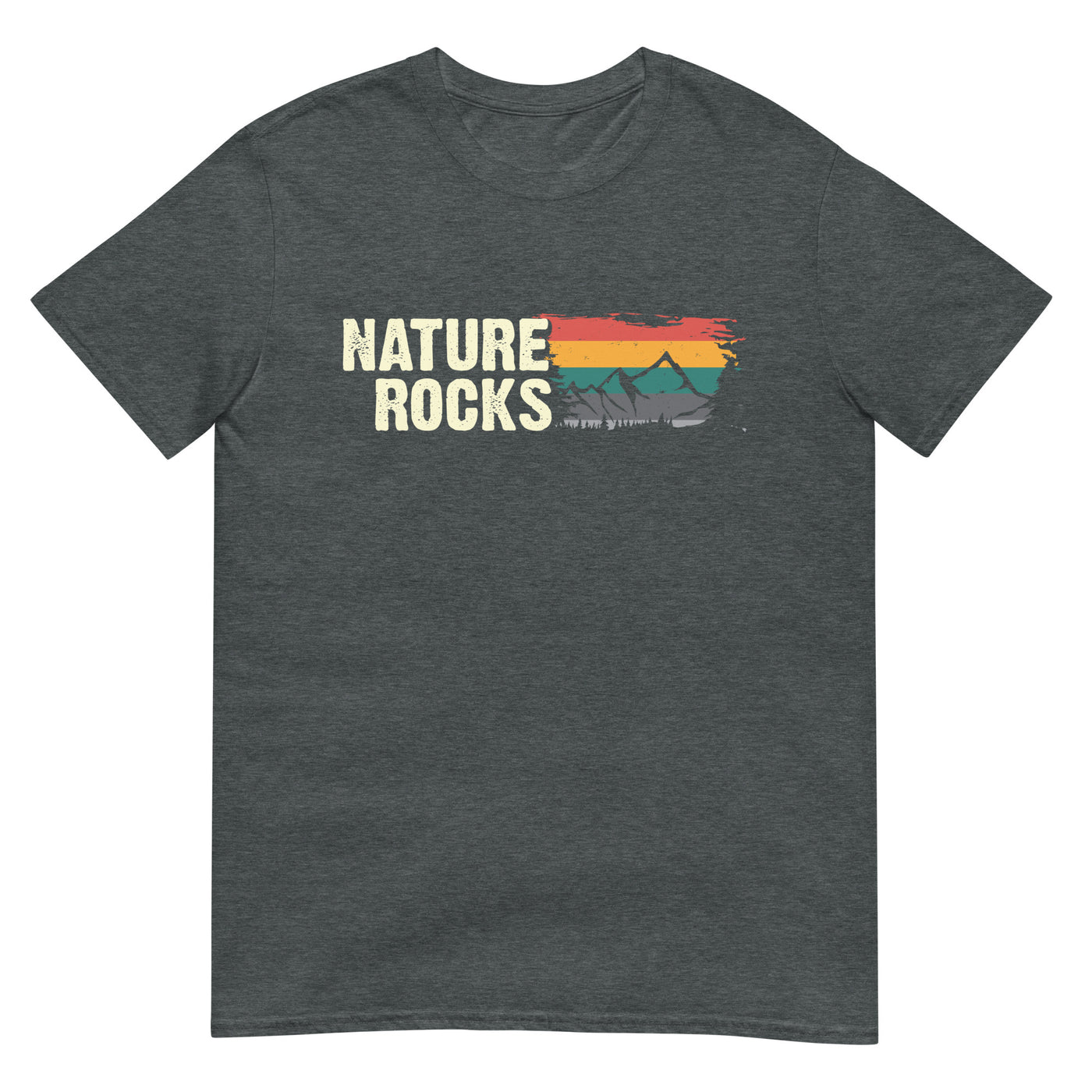 Nature Felsens - T-Shirt (Unisex) berge camping wandern xxx yyy zzz Dark Heather