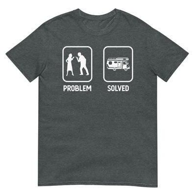 Problem Solved - Camping Van - T-Shirt (Unisex) camping xxx yyy zzz Dark Heather