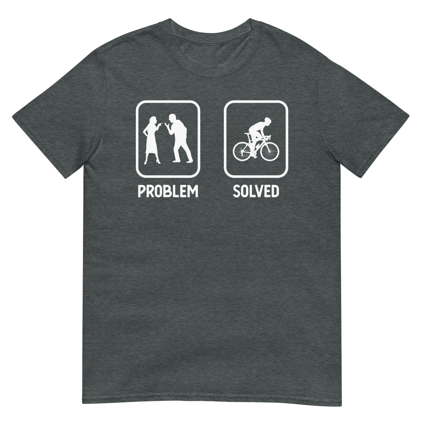 Problem Solved - Mann Radfahren - T-Shirt (Unisex) fahrrad xxx yyy zzz Dark Heather