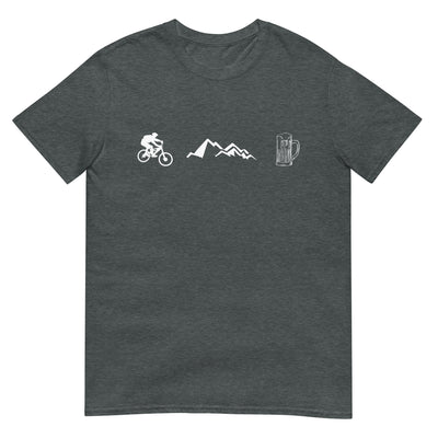 Radfahren, Berge und Bier - T-Shirt (Unisex) fahrrad xxx yyy zzz Dark Heather