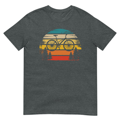 Retro Sonne und Fahrrad - T-Shirt (Unisex) fahrrad xxx yyy zzz Dark Heather