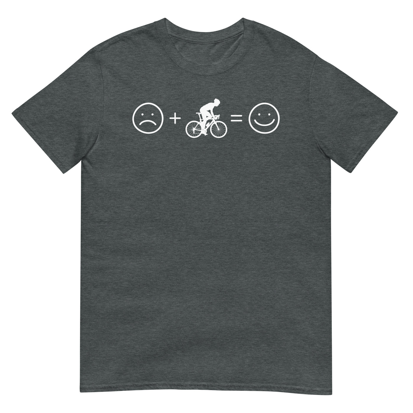 Lächelndes Gesicht und Radfahren - T-Shirt (Unisex) fahrrad xxx yyy zzz Dark Heather