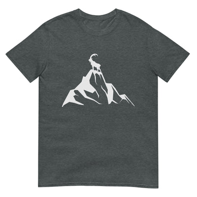 Steinbock am Berg - T-Shirt (Unisex) berge wandern xxx yyy zzz Dark Heather