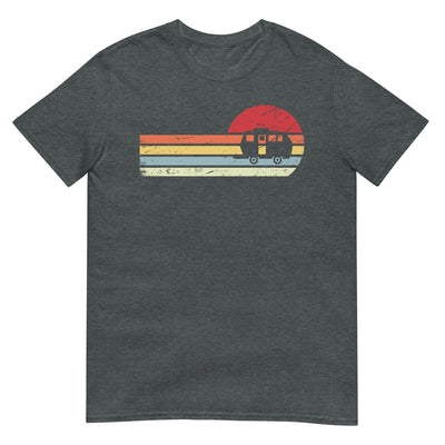 Sonne und Retro Linies - Camping Caravan - (C) - Unisex Basic Softstyle T-Shirt | Gildan 64000