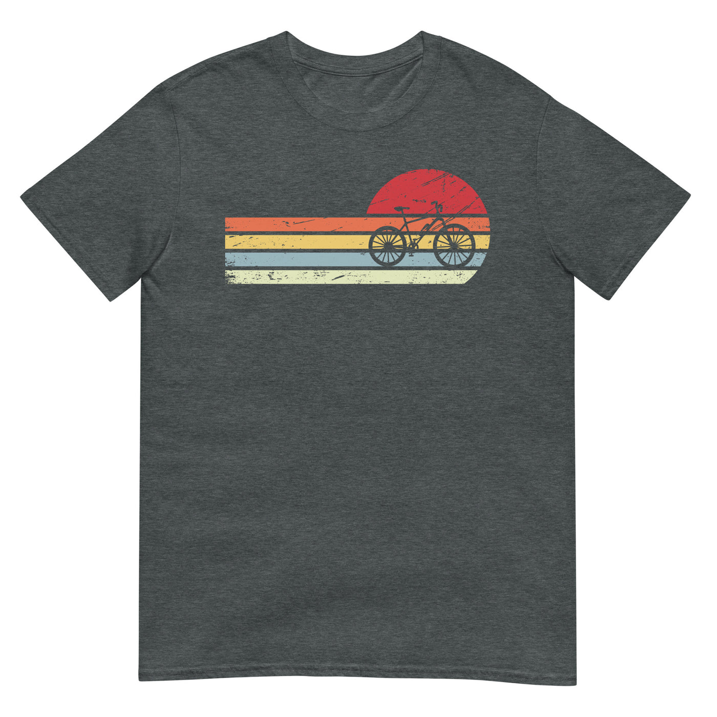 Sonne und Retro Linies - E-Bike - (E) - Unisex Basic Softstyle T-Shirt | Gildan 64000 xxx yyy zzz Dark Heather