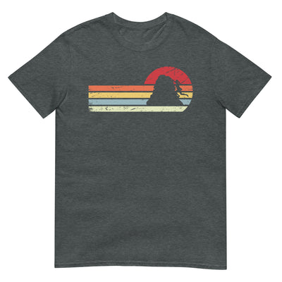 Sonne und Retro Linies - Frau Klettern - - Unisex Basic Softstyle T-Shirt | Gildan 64000 klettern xxx yyy zzz Dark Heather