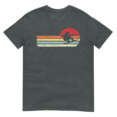 Sonne und Retro Linies - Snowboarding - T-Shirt (Unisex) snowboarden xxx yyy zzz Dark Heather