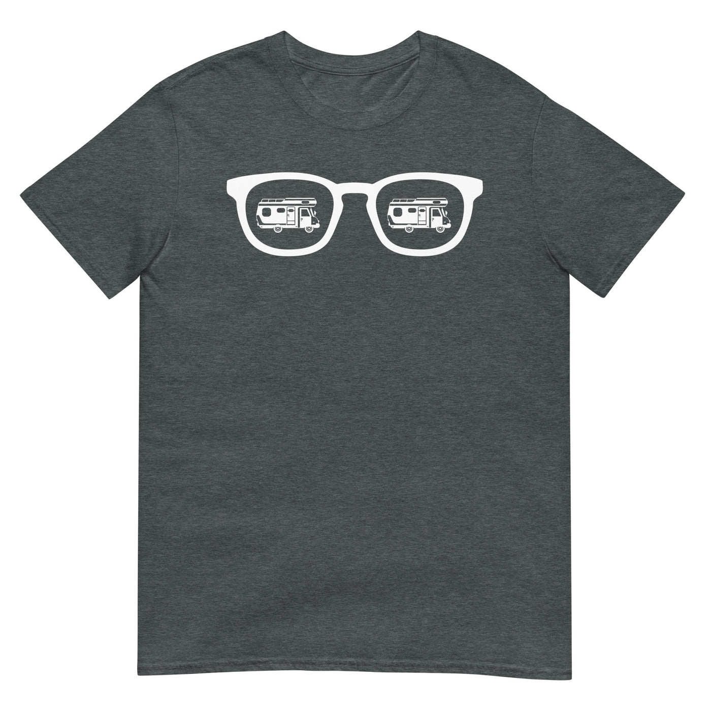 Sonnenbrille und Camping - T-Shirt (Unisex) camping xxx yyy zzz Dark Heather