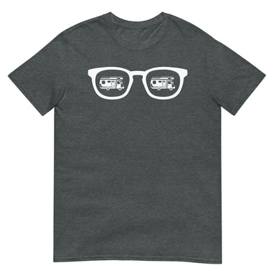 Sonnenbrille und Camping - T-Shirt (Unisex) camping xxx yyy zzz Dark Heather