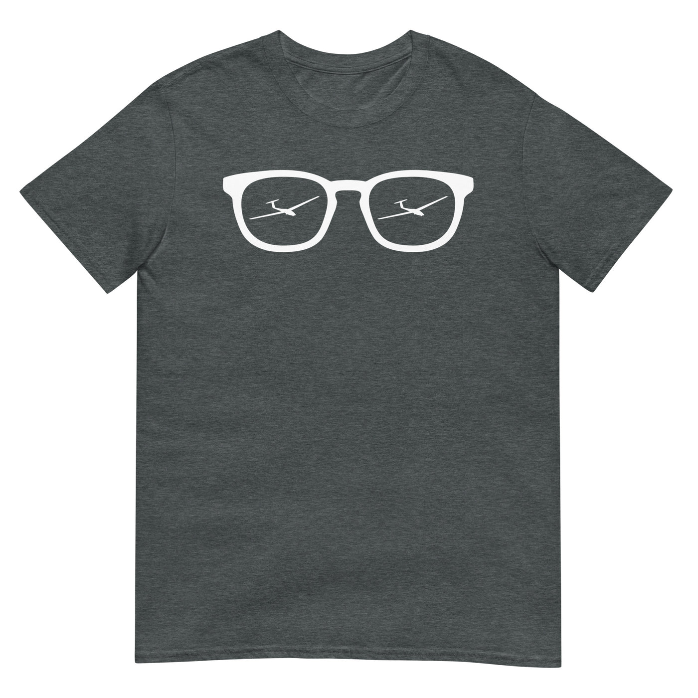 Sonnenbrille und Segelflugzeug - T-Shirt (Unisex) berge xxx yyy zzz Dark Heather