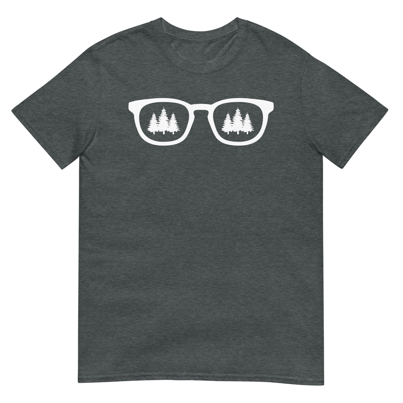 Sonnenbrille und Bäume - T-Shirt (Unisex) camping xxx yyy zzz Dark Heather