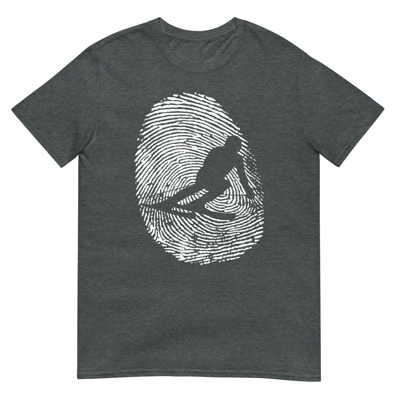 Thumb Print - Skifahren - T-Shirt (Unisex) klettern ski xxx yyy zzz Dark Heather