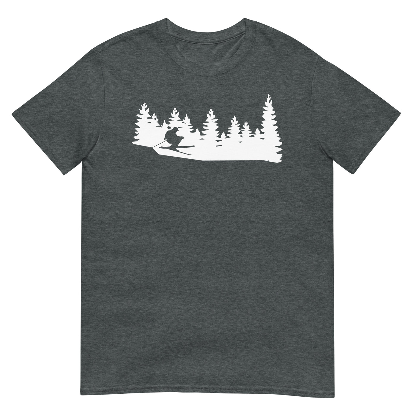 Bäume - Skifahren - T-Shirt (Unisex) klettern ski xxx yyy zzz Dark Heather