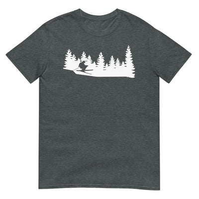 Bäume - Skifahren - T-Shirt (Unisex) klettern ski xxx yyy zzz Dark Heather