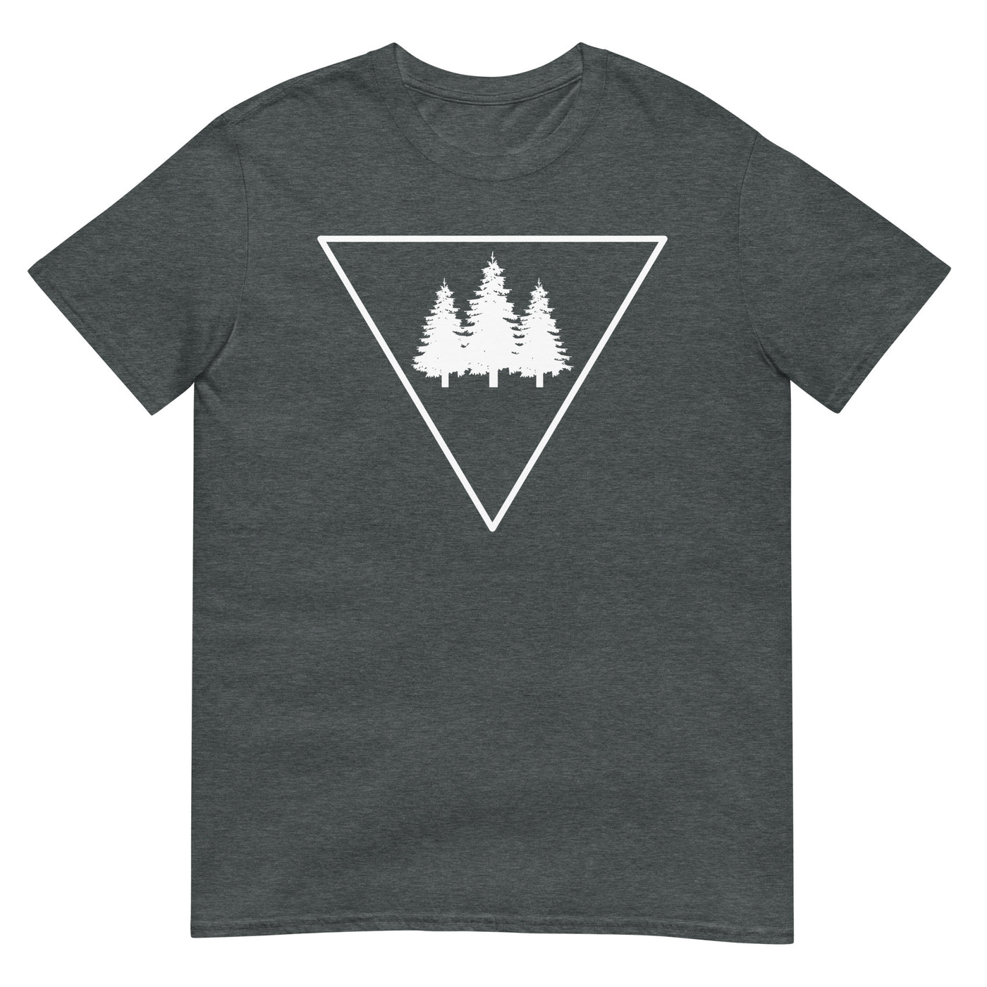 Dreieck und Bäume - T-Shirt (Unisex) camping xxx yyy zzz Dark Heather