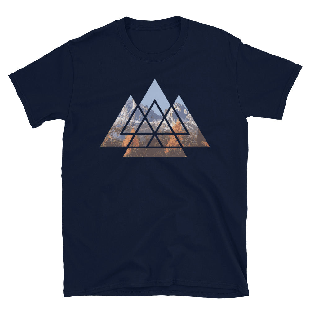 Berge Abstrakt - T-Shirt (Unisex) berge wandern Navy