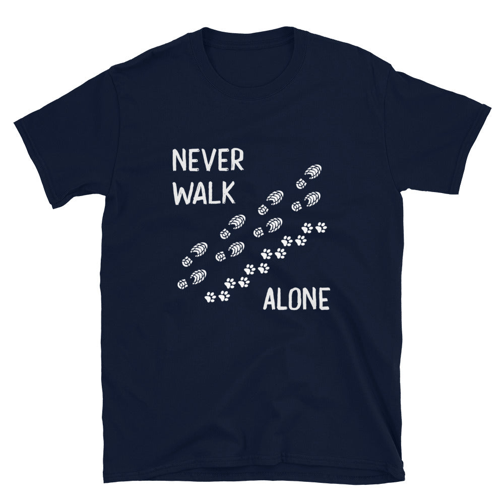 Never Walk Alone - T-Shirt (Unisex) wandern Navy