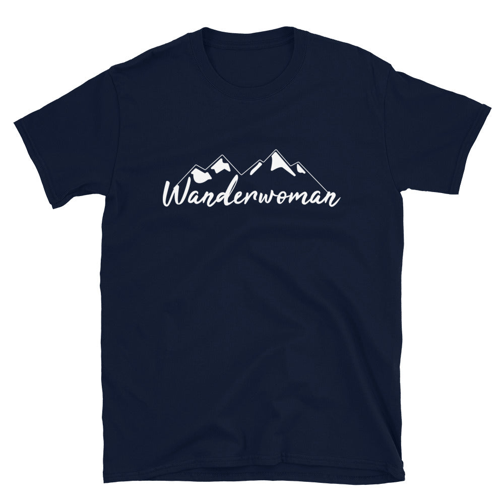 Wanderwoman. - T-Shirt (Unisex) wandern Navy