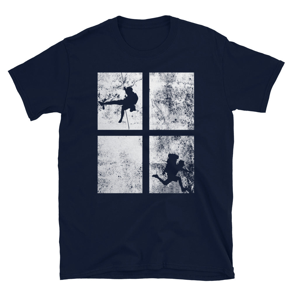 4 Rechtecke - Klettern - T-Shirt (Unisex) klettern Navy