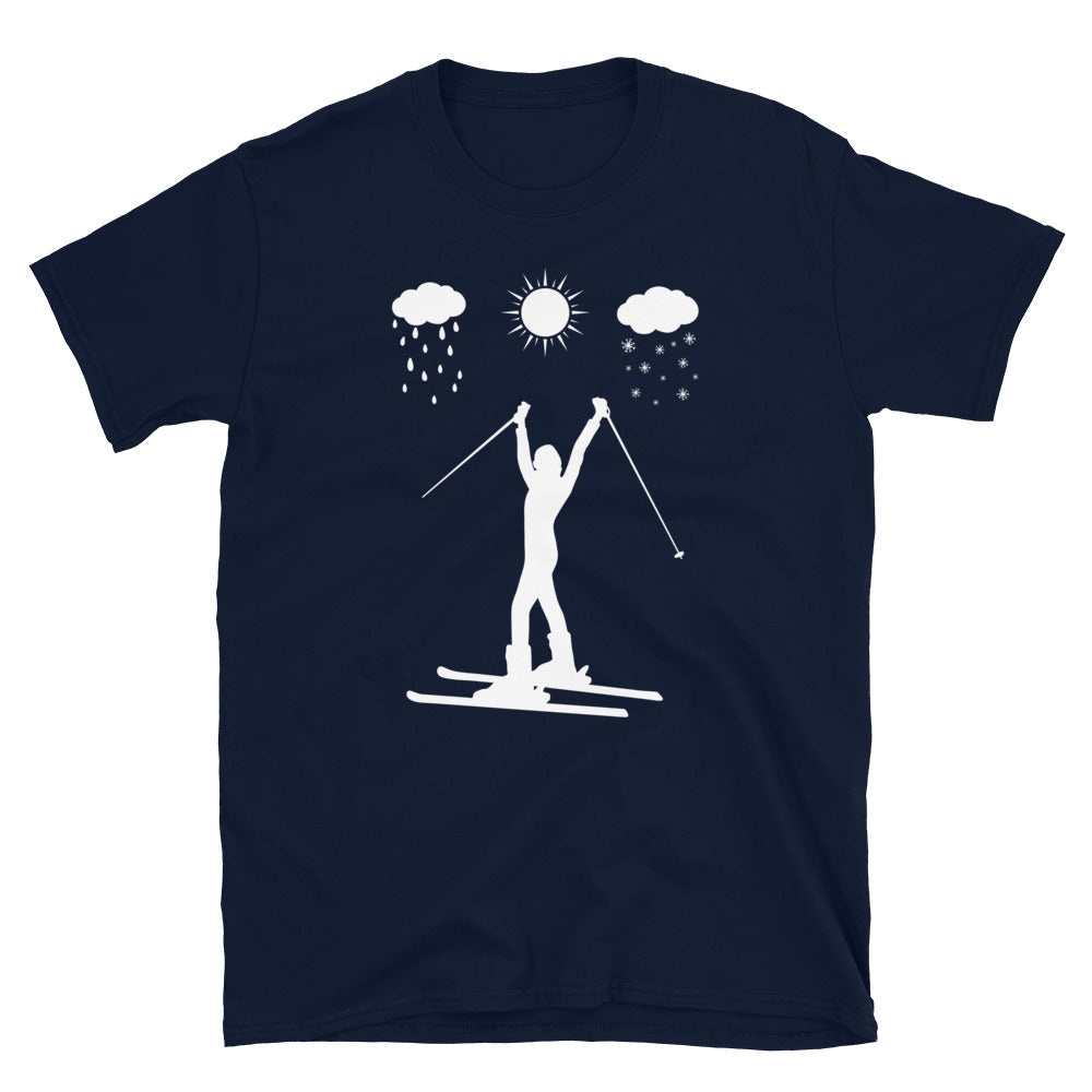 Alle Jahreszeiten Und Skifahren - T-Shirt (Unisex) klettern ski Navy