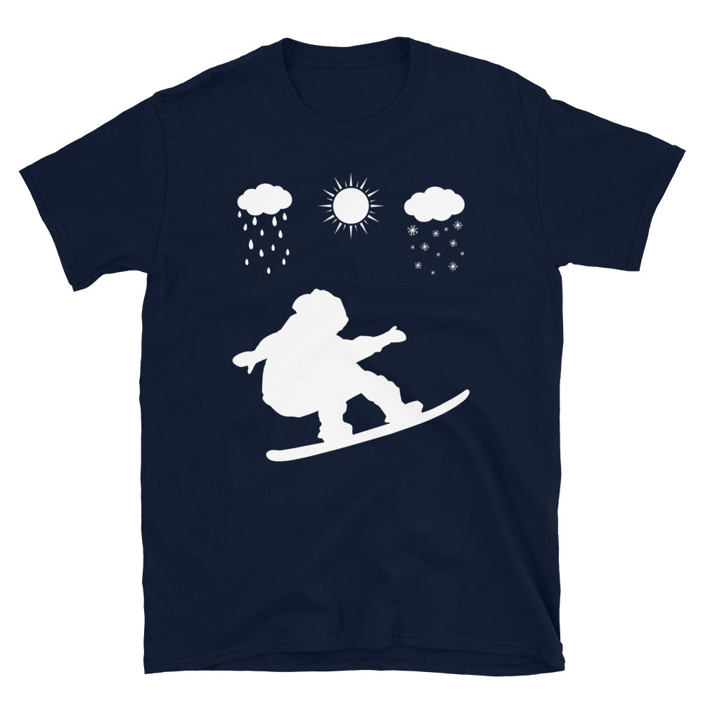 Alle Jahreszeiten Und Snowboarden - T-Shirt (Unisex) snowboarden Navy
