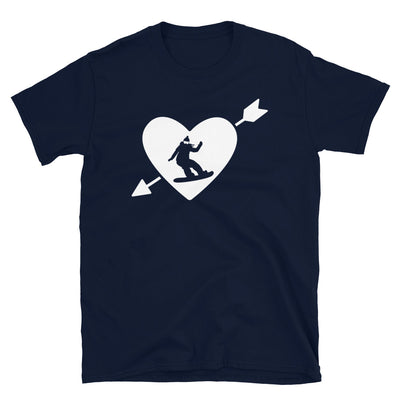 Arrow Heart Und Snowboarden 1 - T-Shirt (Unisex) snowboarden Navy