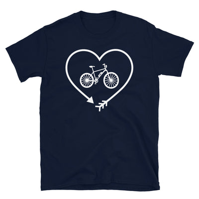 Pfeil, Herz Und E-Bike - T-Shirt (Unisex) e-bike Navy